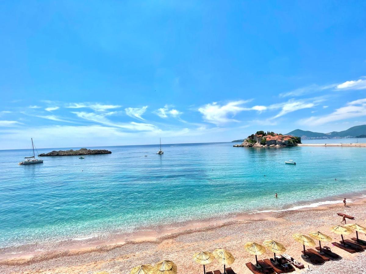 Plava Vila Beach Apartments Sveti Stefan Exteriör bild
